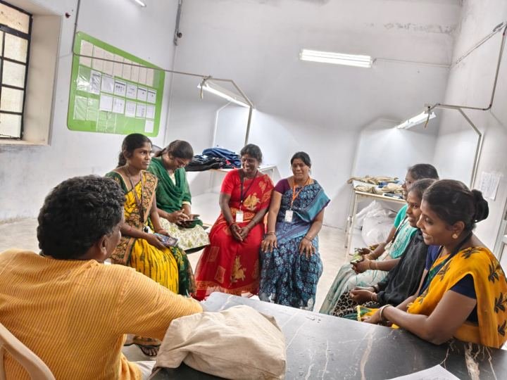 Women's group meeting at a health centre